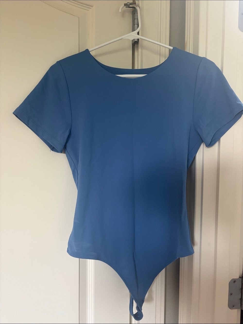 Babaton Sky Blue Crew Neck Bodysuit